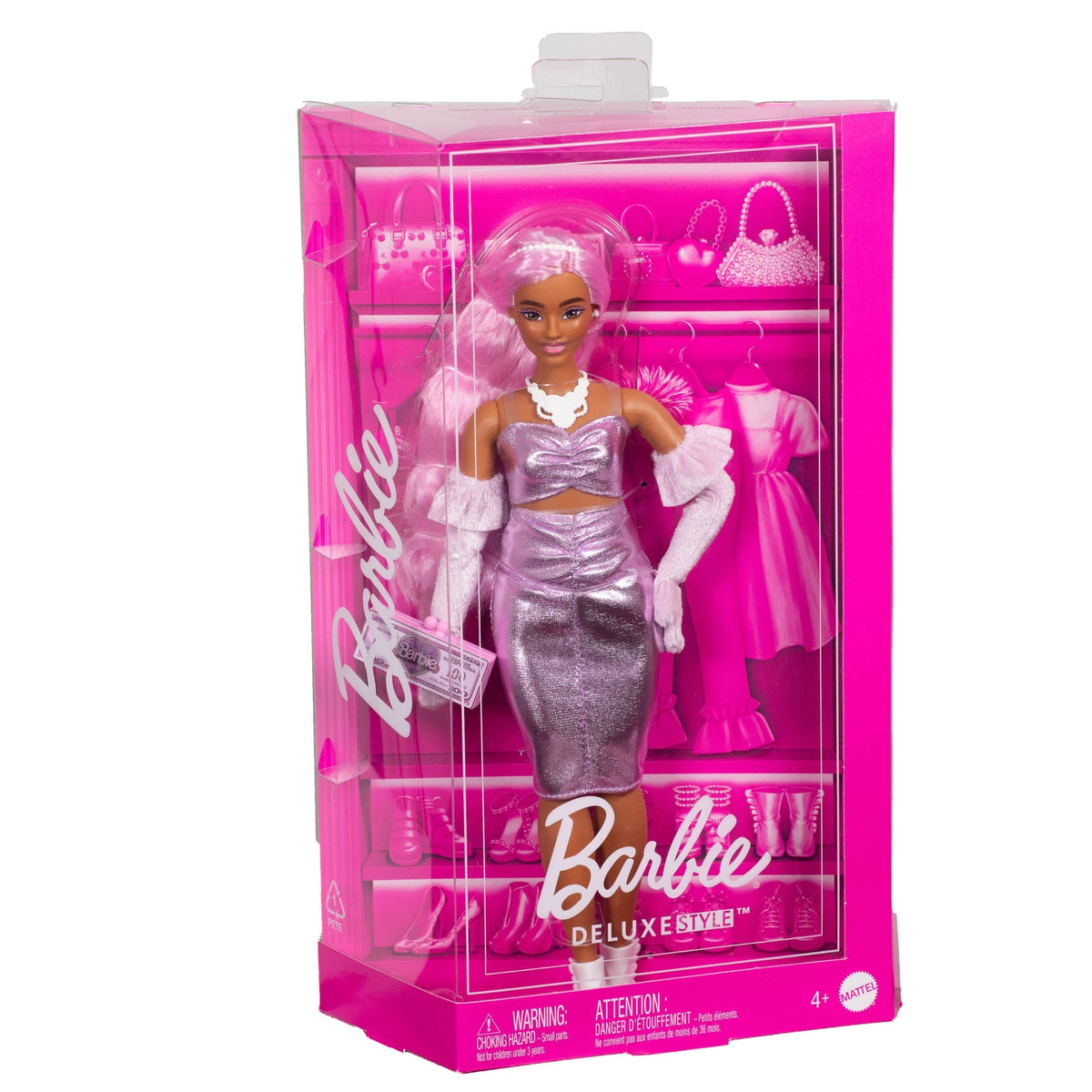 Barbie Style de Luxe Poupée 1, Robe Barbiecore, Cheveux Roses