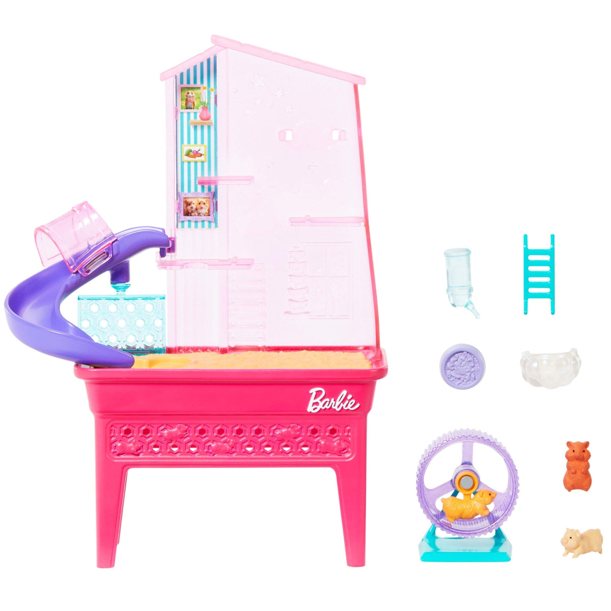 Barbie World Coffret de Jeu Terrain de Jeu Pour Hamsters, 9Acc.