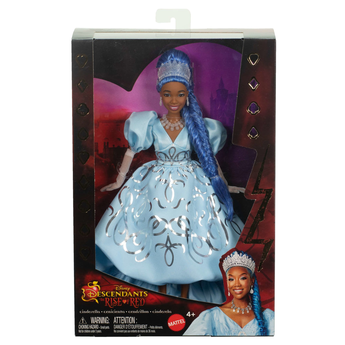 Disney Descendants: The Rise Of Red Queen Cinderella Fashion Doll With Movie-inspired Royal Gown & Accessories