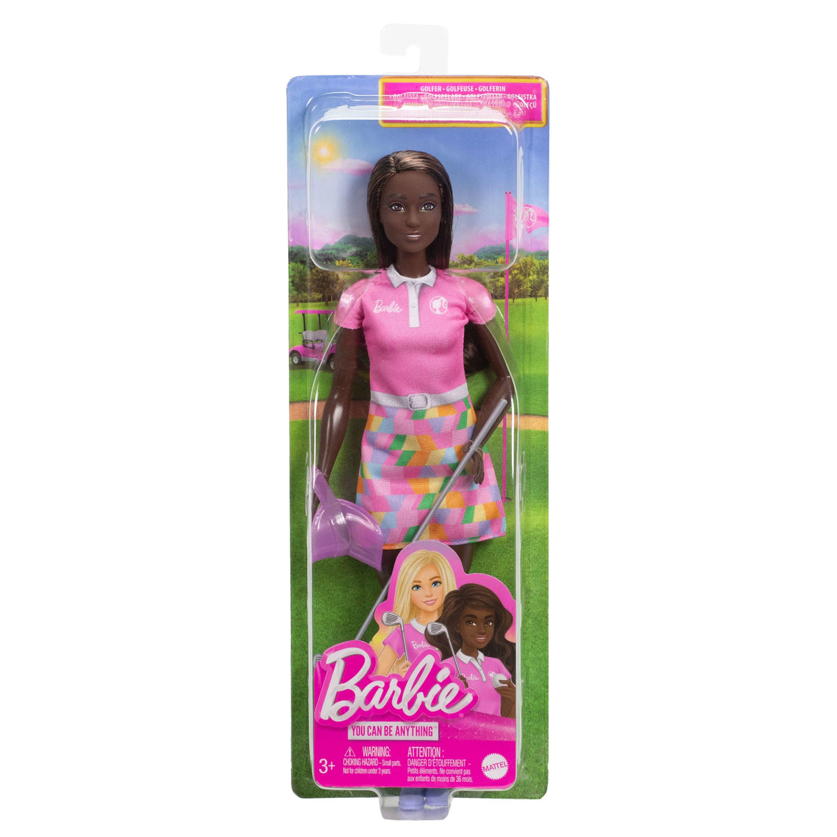 Barbie Poupée Mode Golfeuse, Visière et Bâton