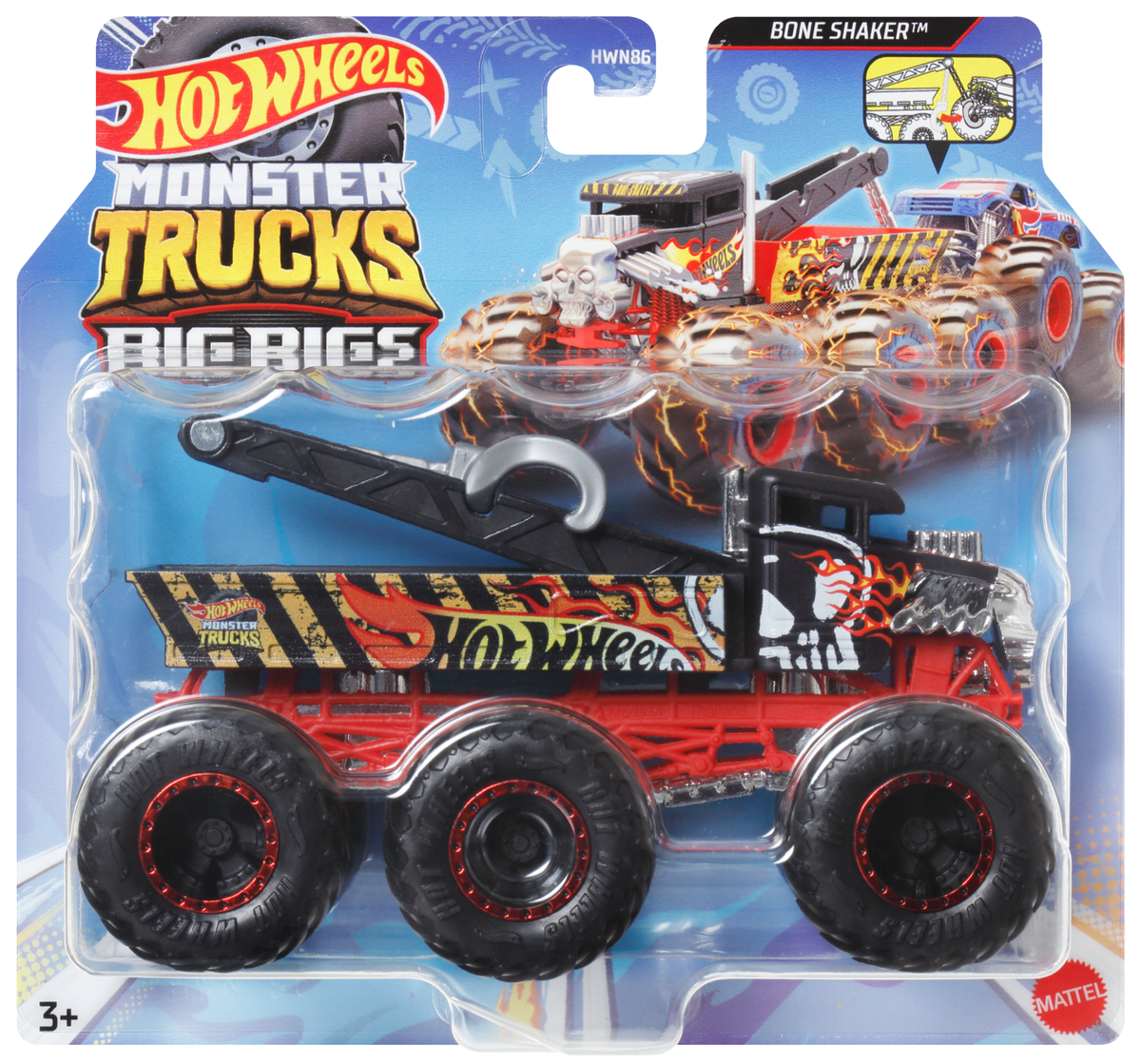 Hot Wheels Monster Trucks Big Rigs Camion à 6Roues