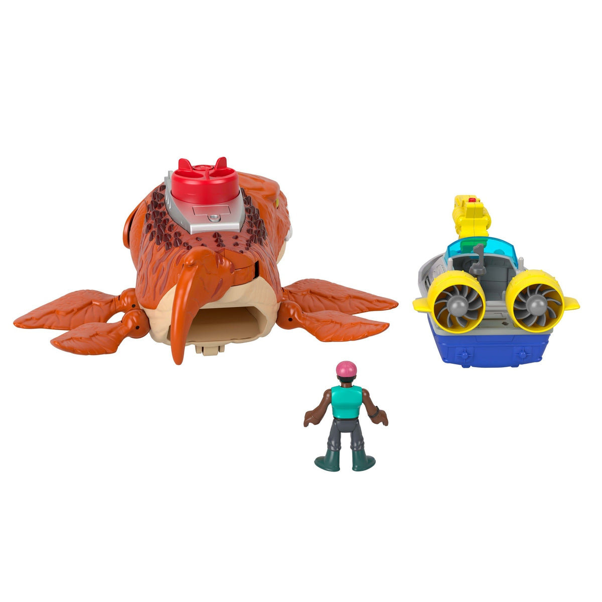 Imaginext Jurassic World Dinossauro de Brinquedo Rebirth Mosasaurus Caça e Morde