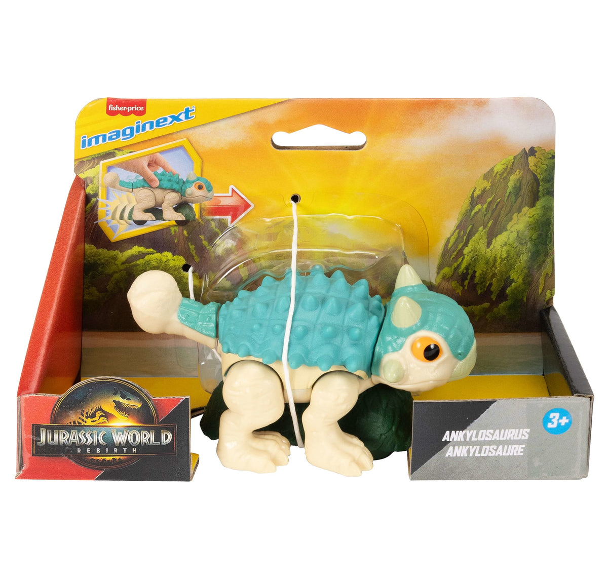 Fisher-Price  Imaginext  Jurassic World  Ankylosaure, Mouvement.