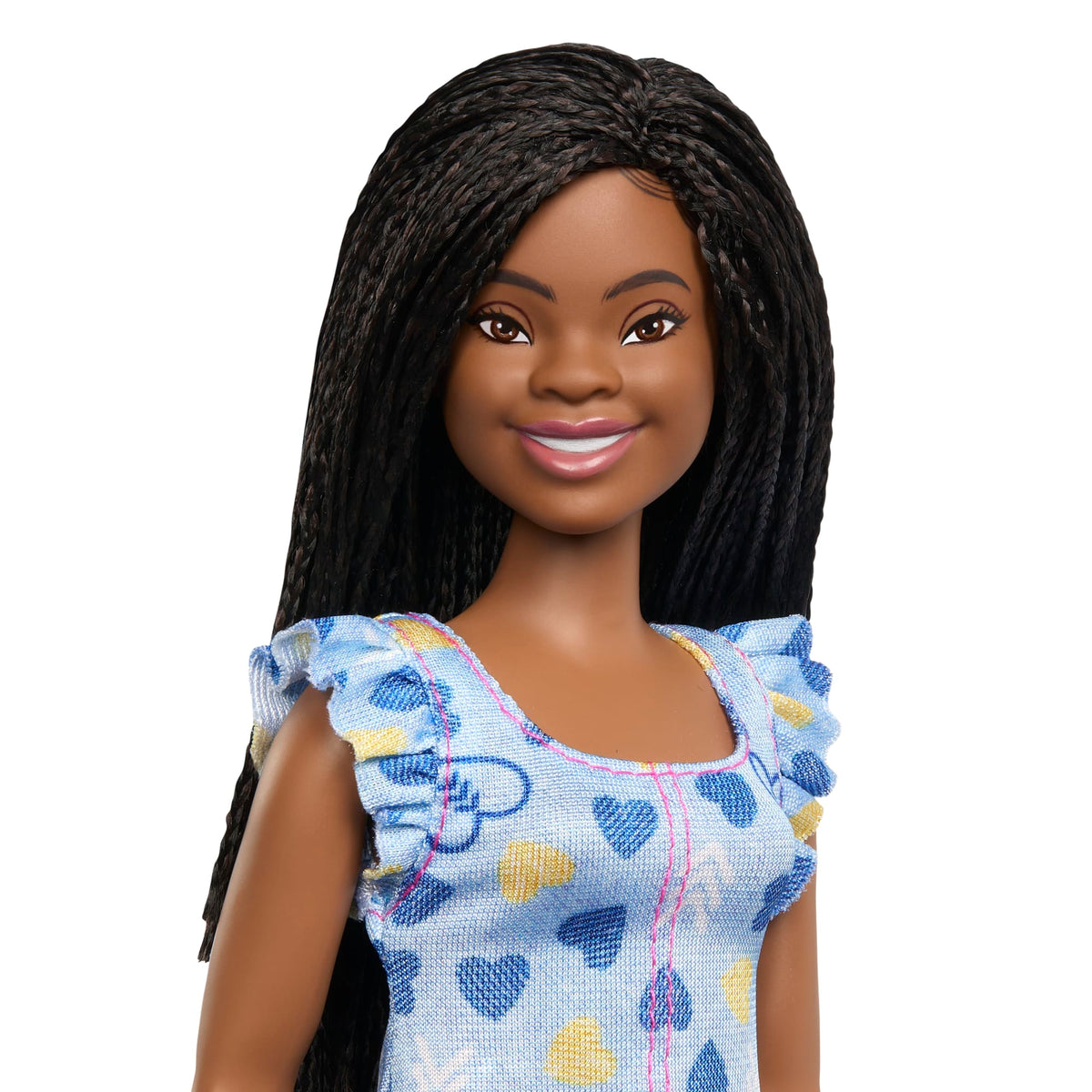 Barbie Fashionistas Doll #229, Barbie Doll With Down Syndrome Wearing Heart-Print Dress