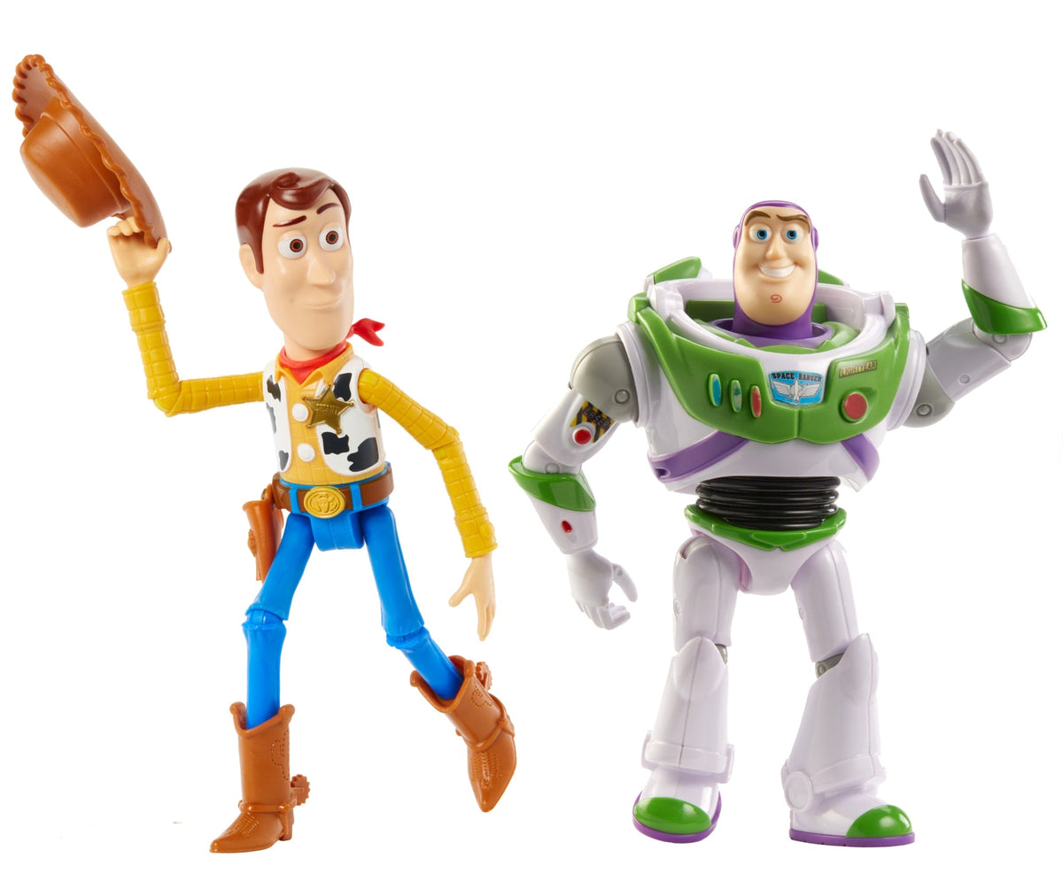 Disney And Pixar Toy Story 7-Inch Woody And Buzz Action Figure Toys 2-Pack,  Pizza Planet Adventure