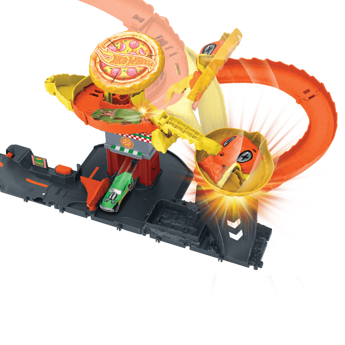 Hot Wheels City Pista de Juguete Ataque de Cobra vs Pizzería