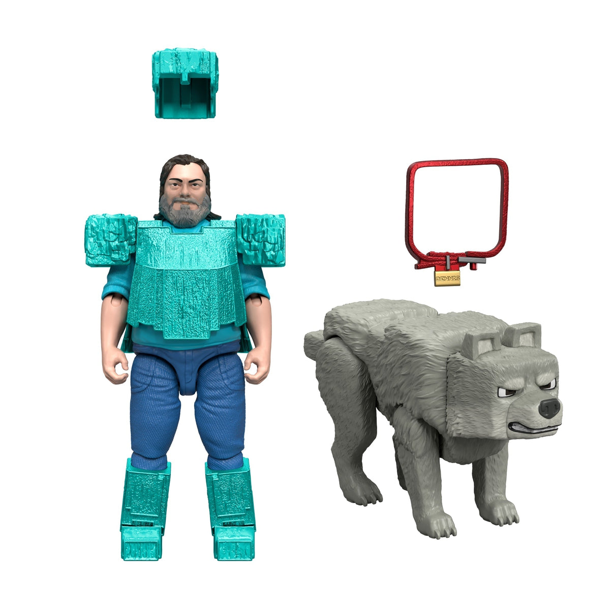 Minecraft Man's Best Wolf Pack With 2 Action Figures & 2 Accessories, Set inspired By The Movie