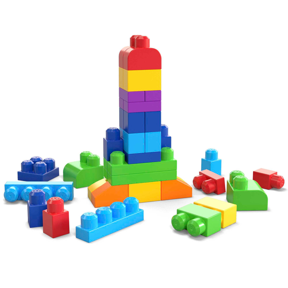 Mega Bloks Jogo de Construção Bolsa de Construção de 60 peças azul