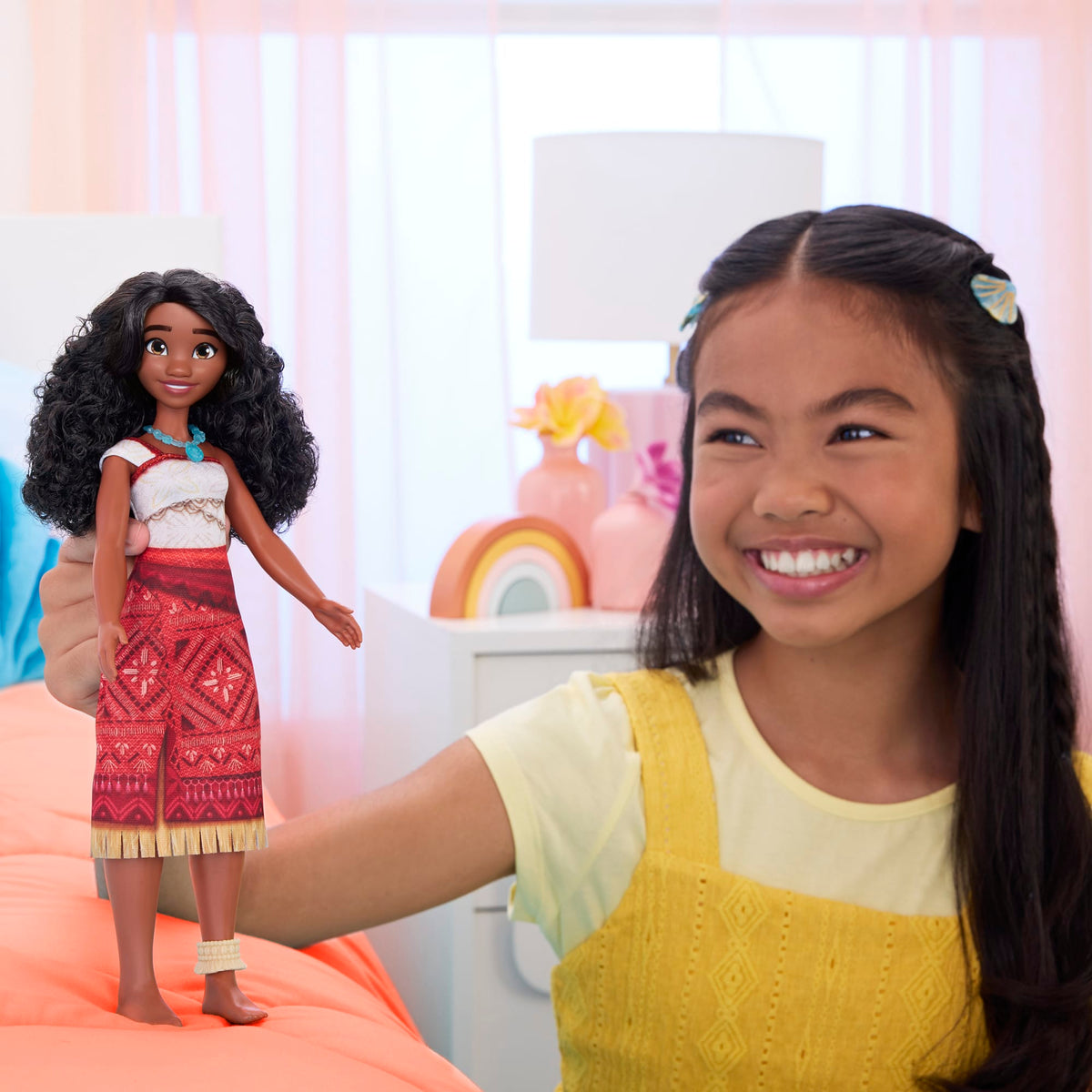 Disney Moana 2 Poupée Mode et 2 Acc. Moana, Tenue Amovible