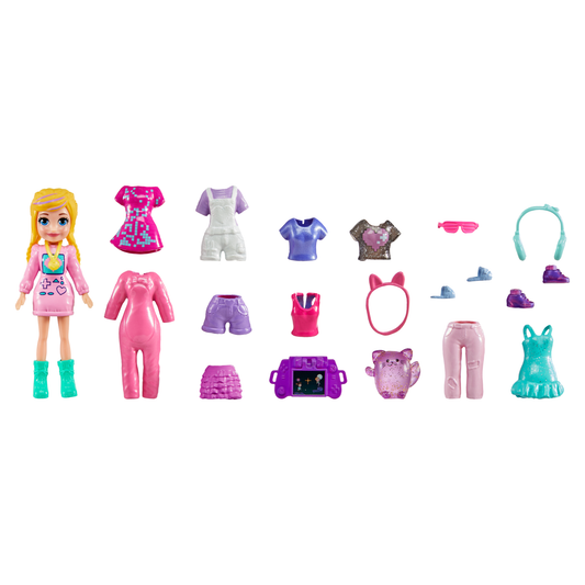Polly Pocket Medium Fashion Pack, Travel Toy With Dolls And Clothing Accessories