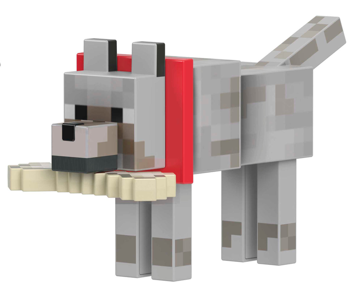 Minecraft-Loup-Figurine 14 Cm à Collectionner Avec Accessoires