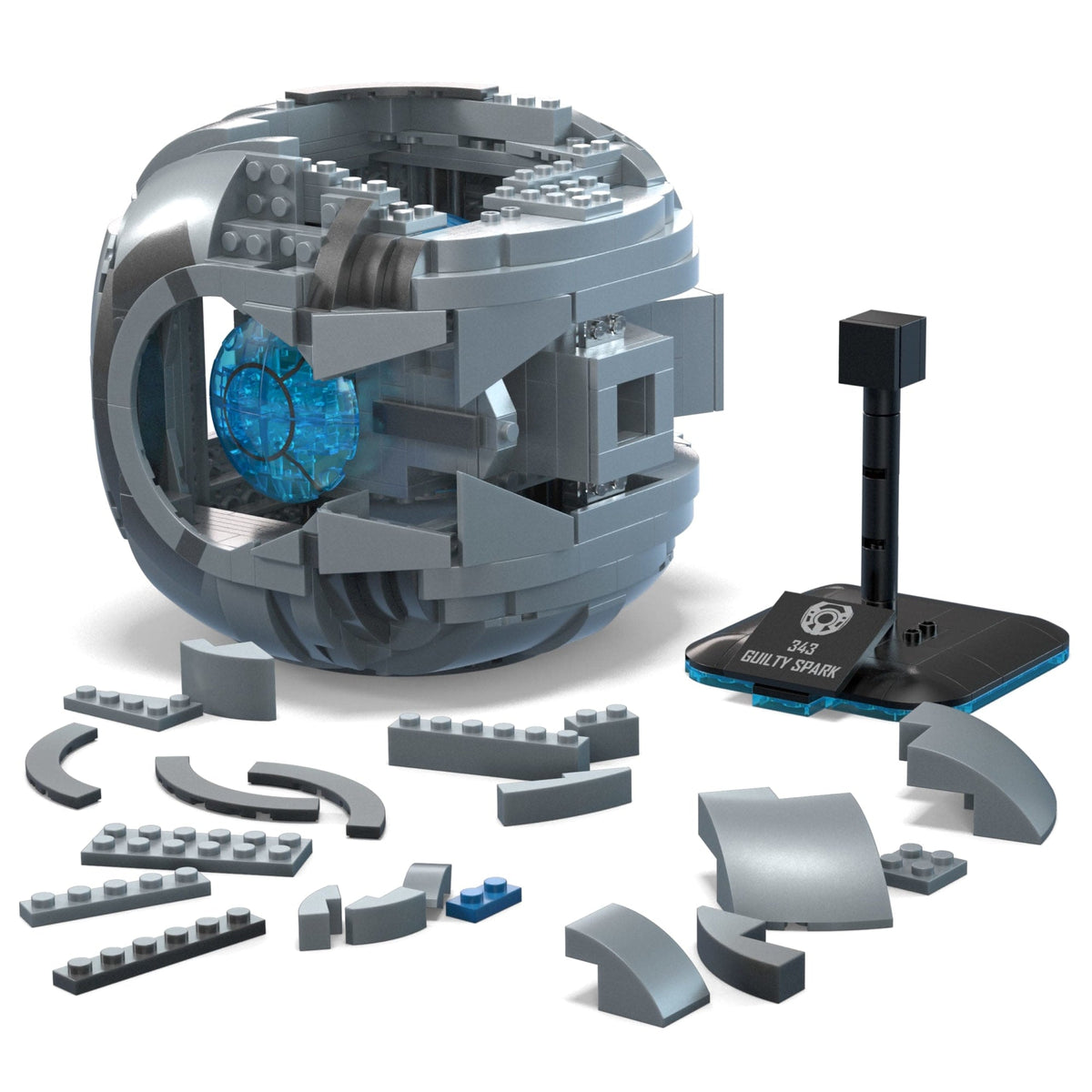 MEGA Halo 343 Guilty Spark Building Toy Kit (609 Pieces) For Collectors