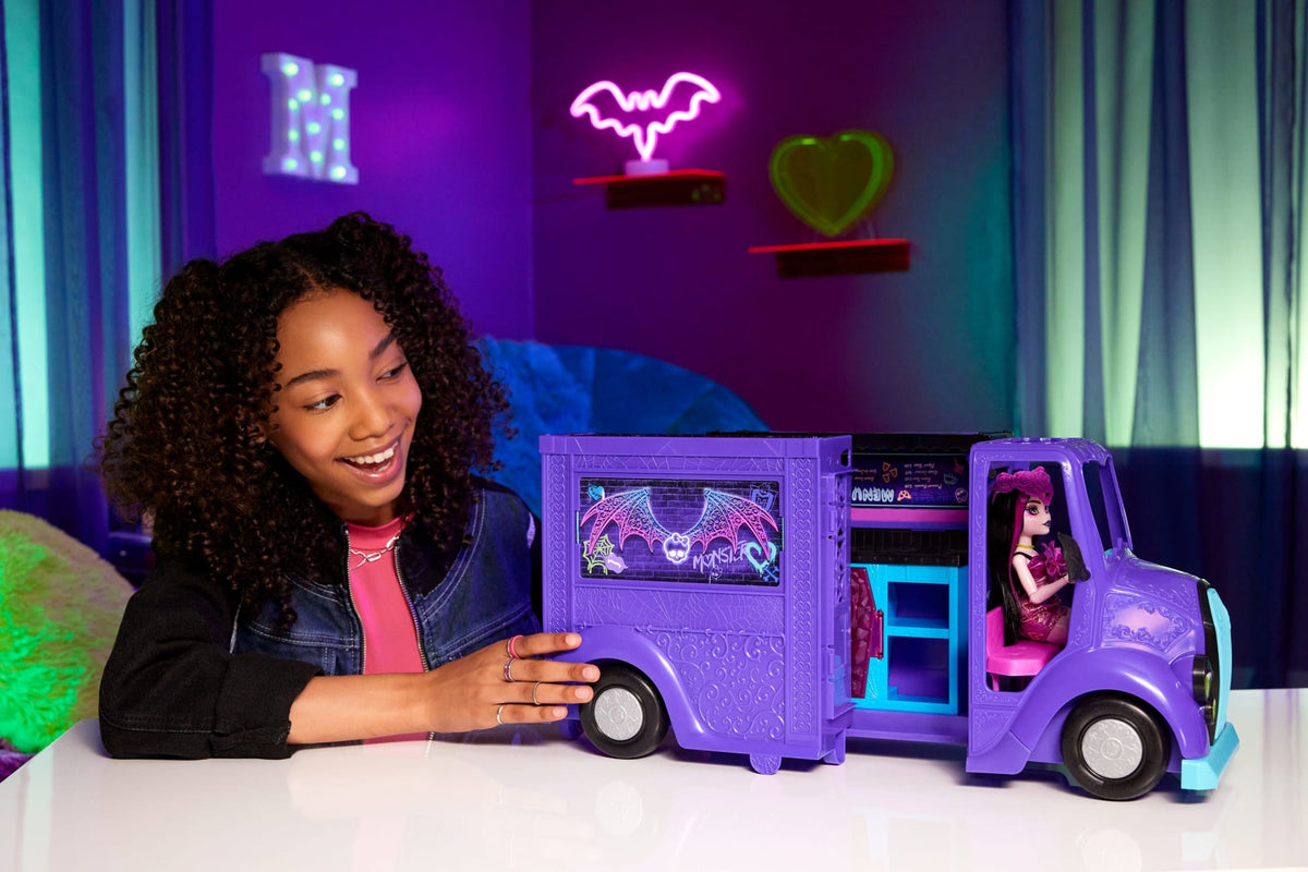 Monster High-Tour Bus Rock Sang-Sationnel-Coffret Avec Poupée et Bus