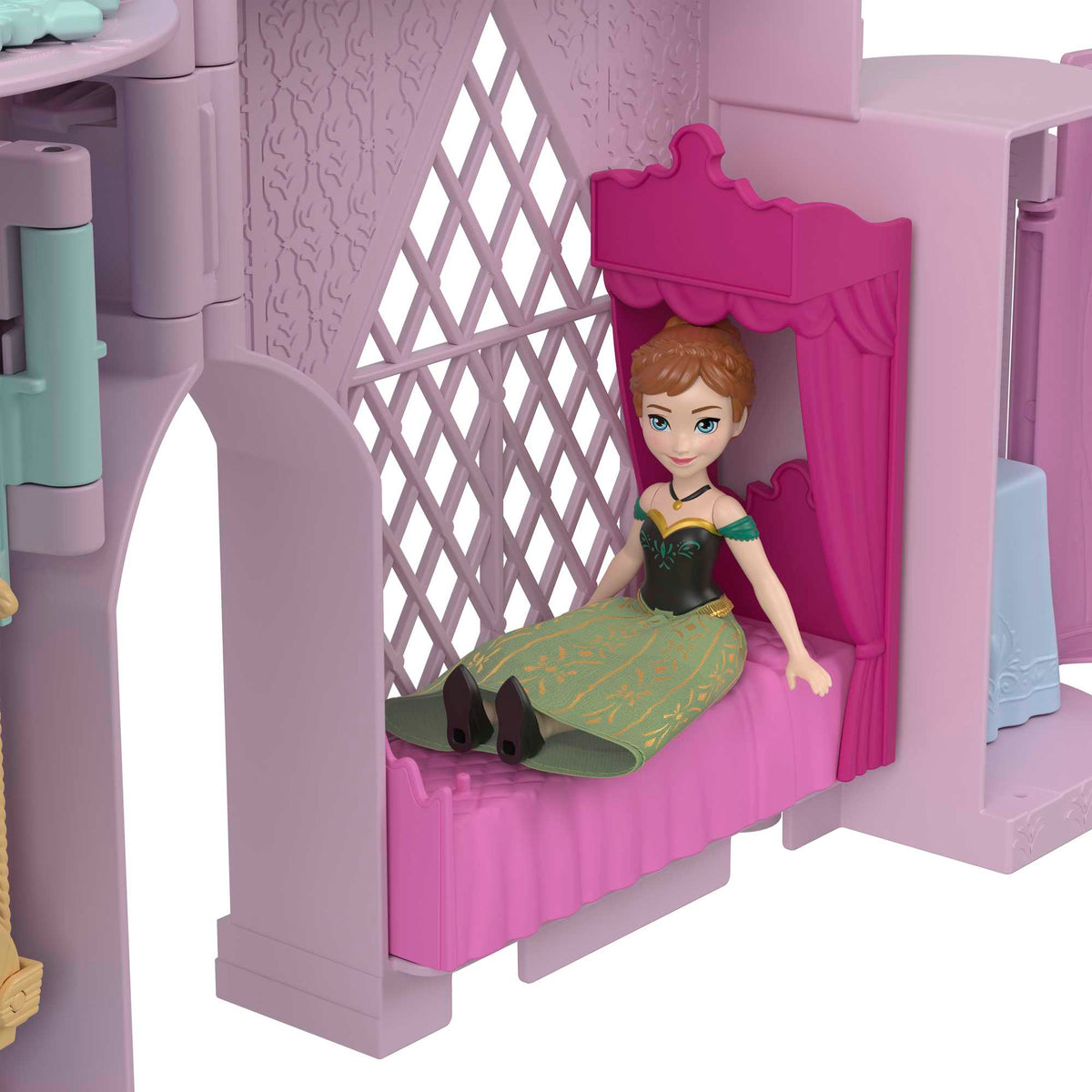 Disney Frozen Storytime Stackers Playset, Anna's Arendelle Castle Dollhouse With Small Doll