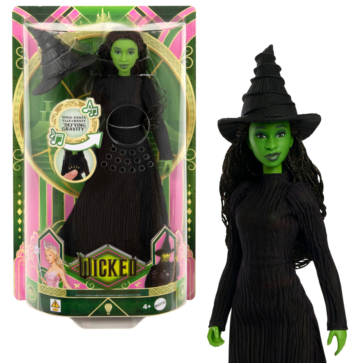 Universal Pictures Wicked Poupée Elphaba Chantante Avec Habillages et Accessoires - Bientôt Disponible